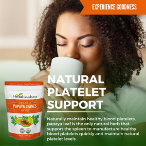 Herbal Goodness Papaya Leaf Bulk Blend Natural Platelet Support
