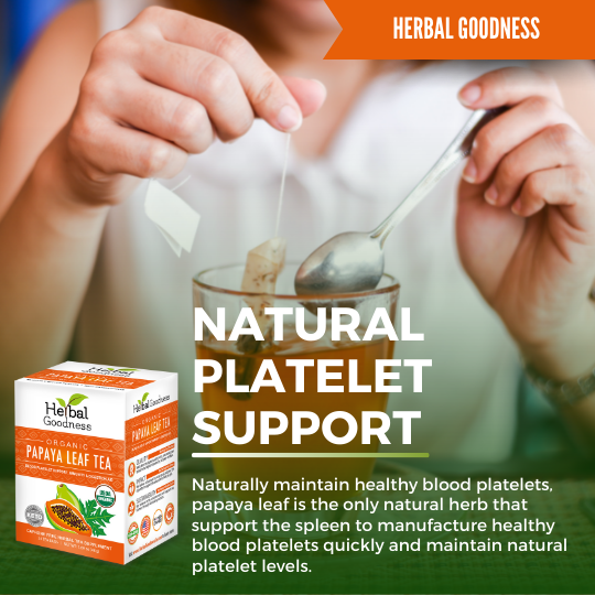 Herbal Goodness Papaya Leaf Tea Natural Platelet Support