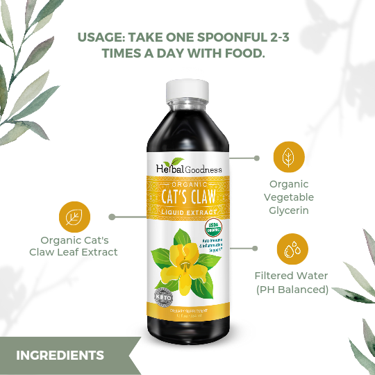 Cat's Claw Liquid Extract Immunity & Digestive Boost BlackOwned