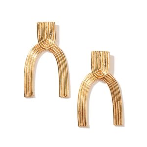 Gold Arc Stud Earrings Black-Owned