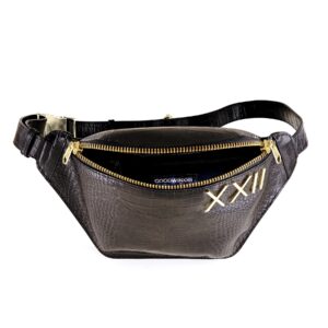 Midnight Black and Gold Fanny Pack Black-Owned