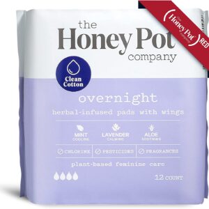 Honey Pot's Clean Cotton Overnight Pads Black-Owned