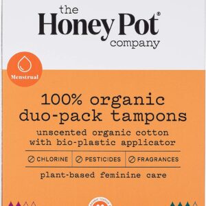 Honey Pot's Duo-Pack Organic Cotton Tampons Black-Owned