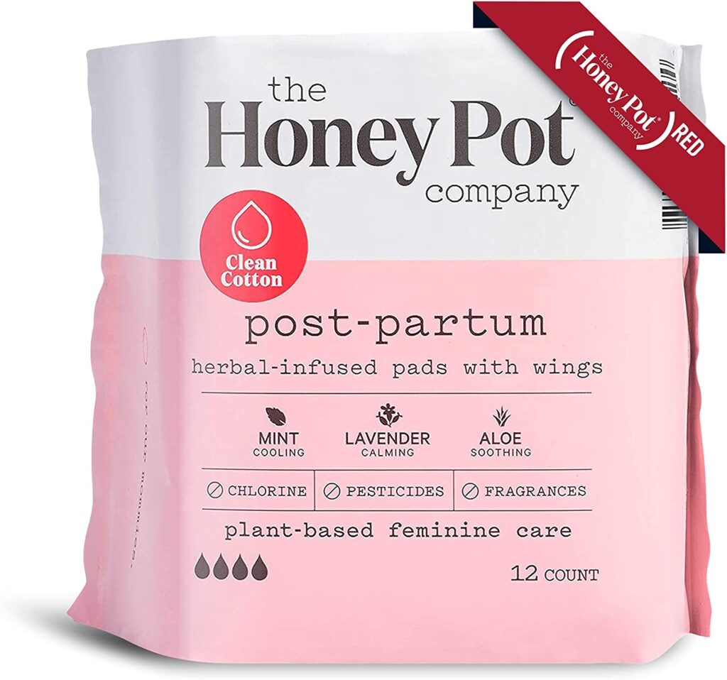 Honey Pot's Clean Cotton Post-Partum Pads Black-Owned