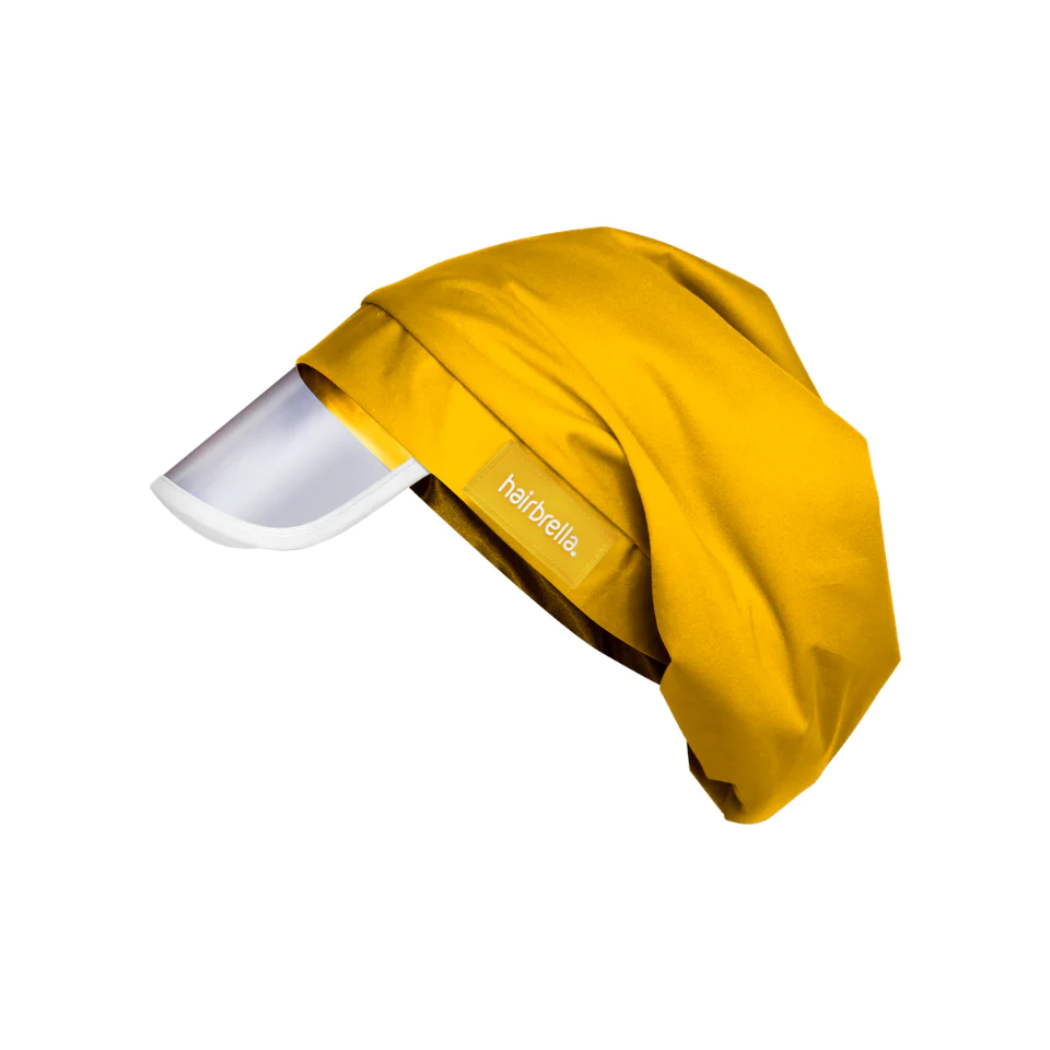 Hairbrella Classic Satin-Lined Rain Hat Yellow