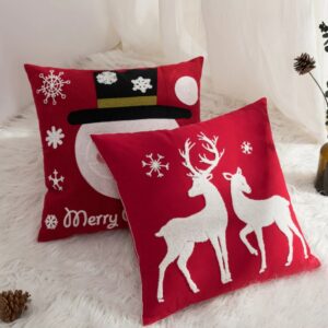 Frosty Christmas Throw Pillow Cover