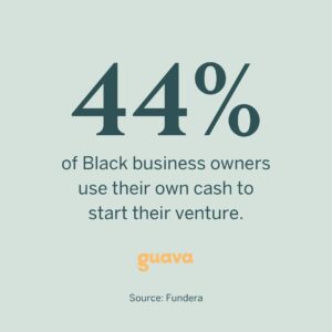 black business owners use their own funds to start up