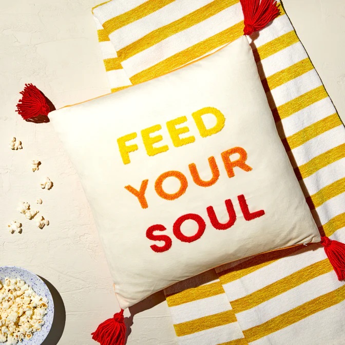Feed Your Soul Decorative Throw Pillow