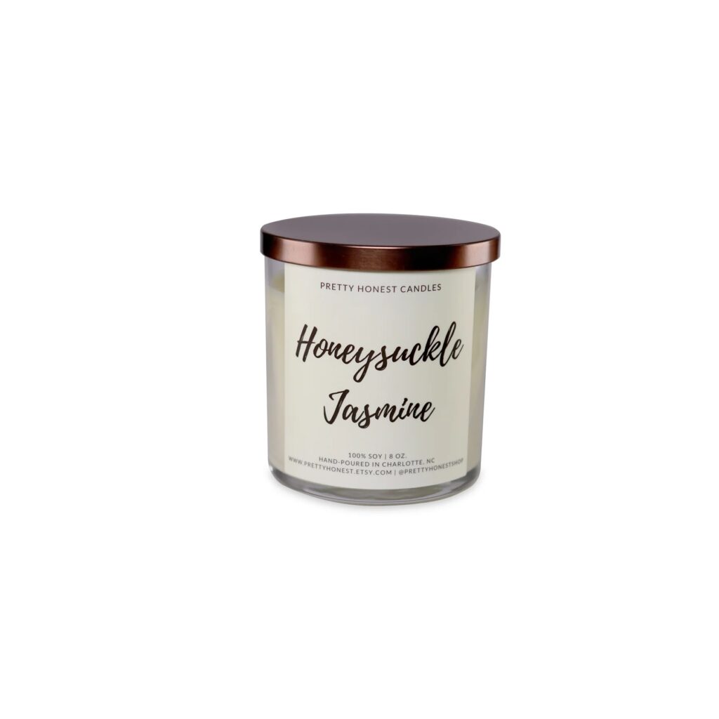 Pretty Honest Candles Honeysuckle Jasmine Soy Candle