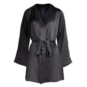 Lola Belted Shirt Dress in Noire Black-Owned