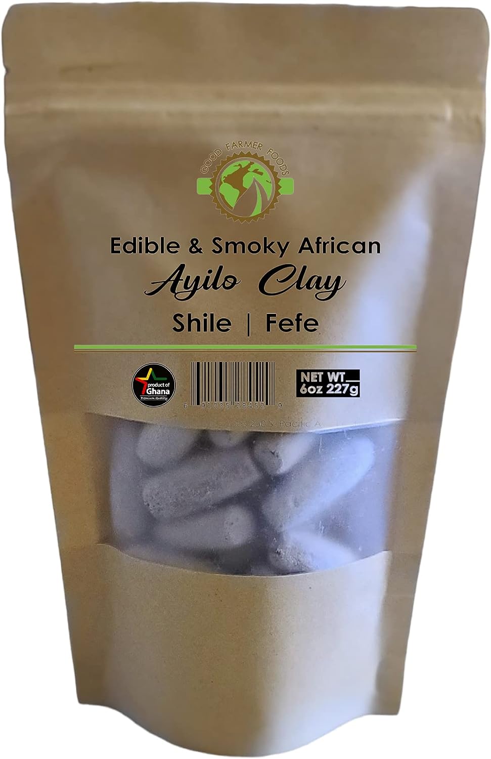 Good Farmer Foods Shere Ayilo - Arcilla africana, arcilla de caolín ahumado  comestible fresca, 4 onzas, totalmente natural y sabrosa