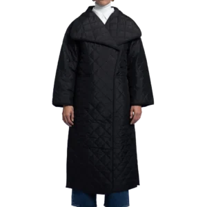 quilted long coat