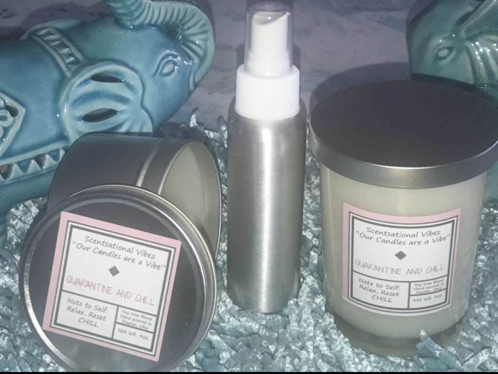 black-owned candle business Scentsational Vibez Candles & More