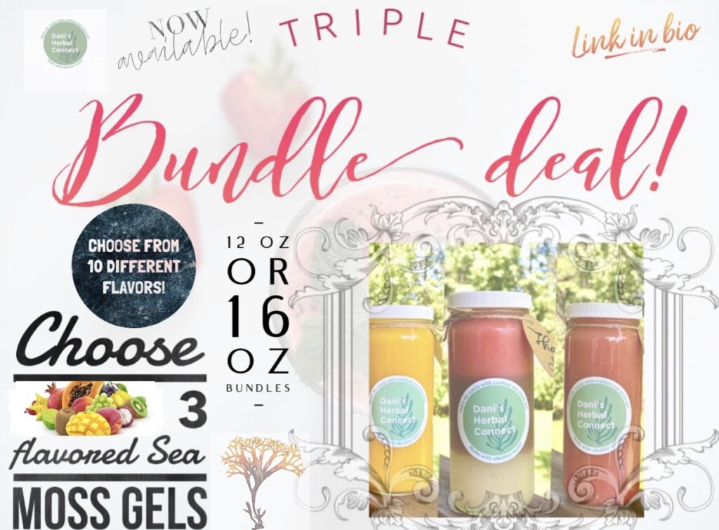black-owned food business offering sea moss gel from St. Lucia