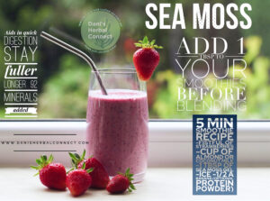 black-owned food business offering sea moss gel from St. Lucia