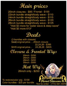 Black-owned business Hollywood Honest Extensions LLC